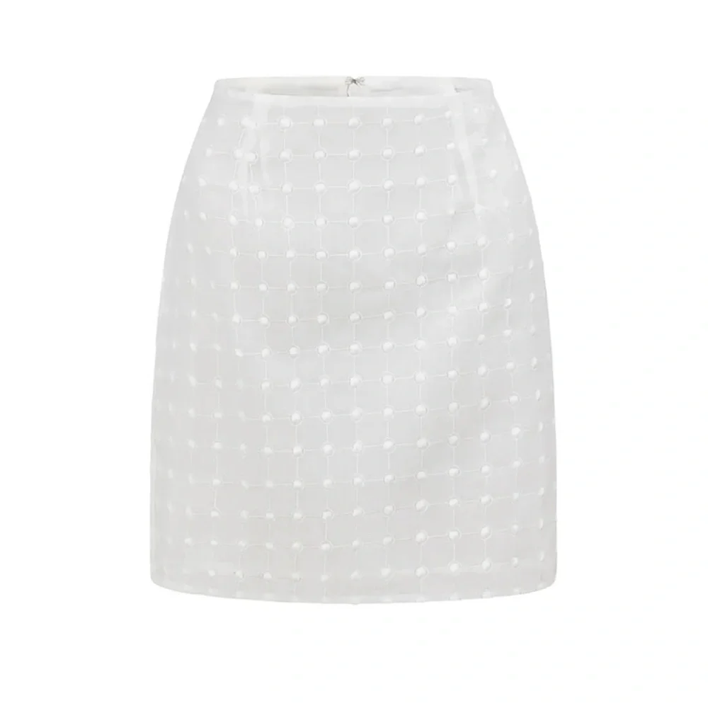 🔆 Sabo Skirt White Mini Skirt Crop Top Set - Size Small